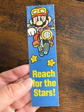 Super Mario Blue 'Reach for the Stars' Bookmark